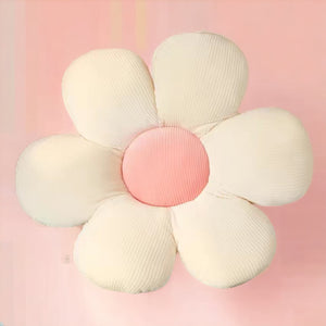 Small Pink corduroy flower pillow