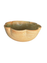 Load image into Gallery viewer, Large Scalloped Yellow Oxide Pottery Bowl
