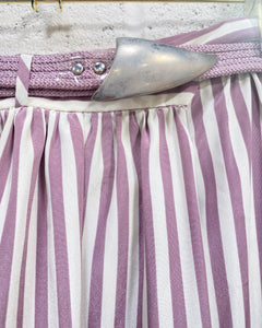 Vintage Lavender and White Skirt with Belt (5/6)