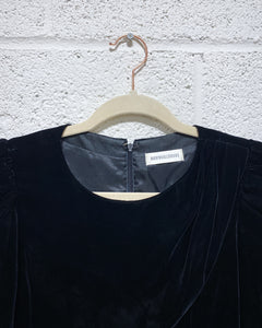 Vintage Black Velvet Dress (9)