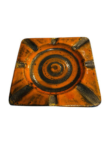 Orange Bitossi Ceramic Ashtray for Raymor