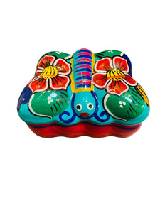 Multi Color Butterfly Trinket Box
