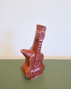 Ceramic Red Guitar Bud Vase