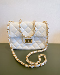 White Quilted Purse