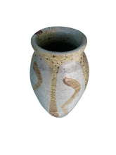 Load image into Gallery viewer, Mid Century Handmade Cream White and Cinnamon Brown Studio Pottery Vase
