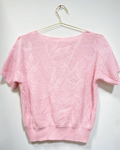 Vintage Pink Knit Blouse