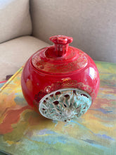 Load image into Gallery viewer, Red Asian Pottery with Lid

