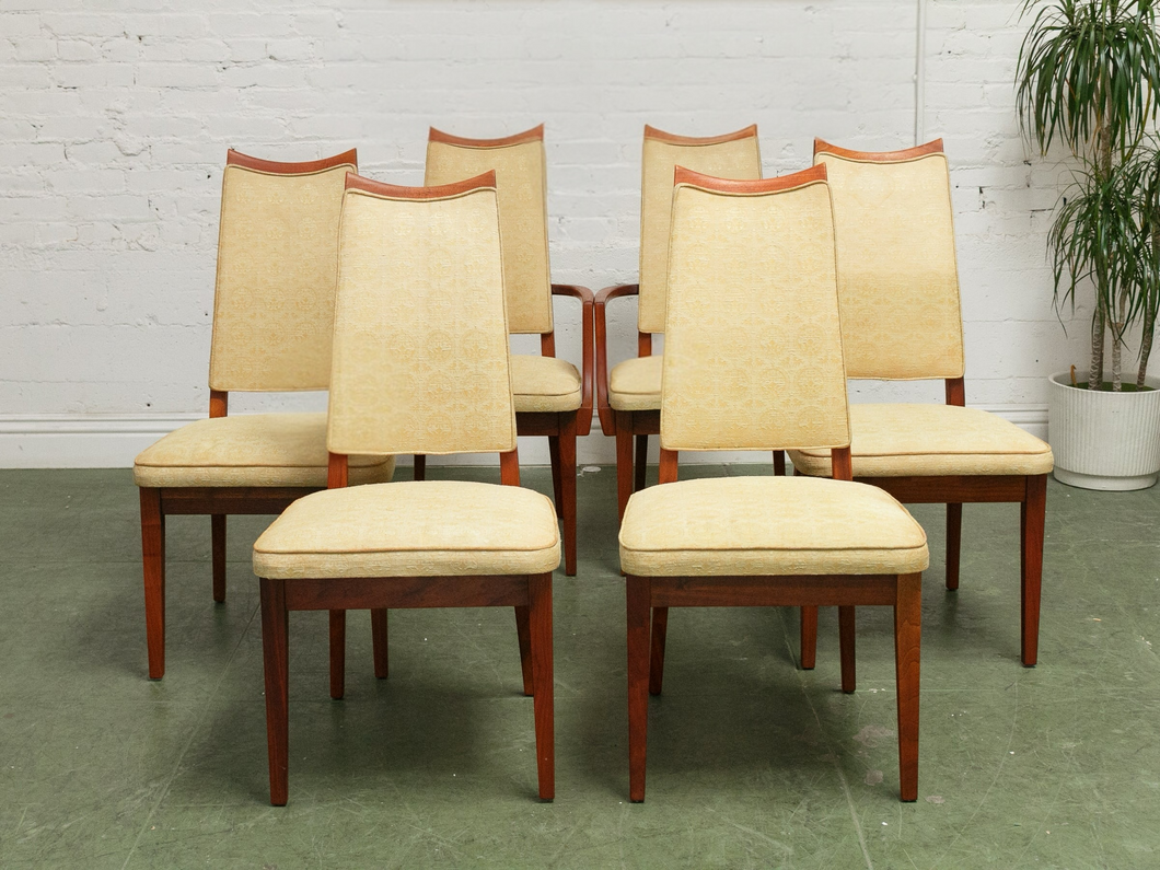 Brown Saltman Set of 6 Dining Chairs