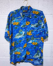 Load image into Gallery viewer, Blue Hawaiian Rayon Shirt (XL)
