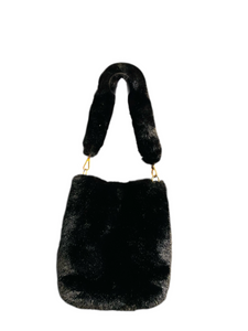 Fuzzy Black Purse