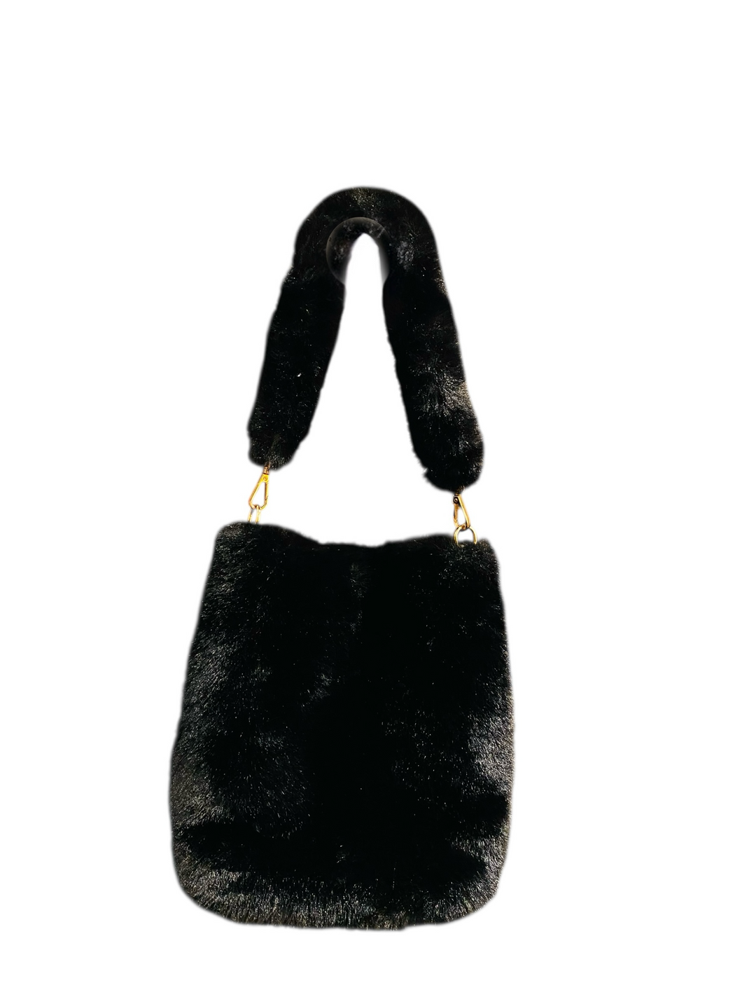 Fuzzy Black Purse