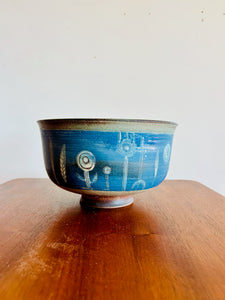 Swedish Hand Glazed and unglazed Pottery Planter Bowl