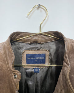 Banana Republic Brown Leather Jacket (L)