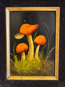 Vintage Mushroom Painting