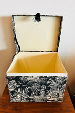 Load image into Gallery viewer, Beige on Black Fabric Keepsake Box
