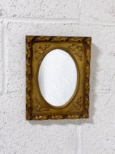 Load image into Gallery viewer, Vintage Small Rectangular Ornate Gold Mirror
