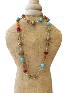 Colorful Long Beaded Necklace