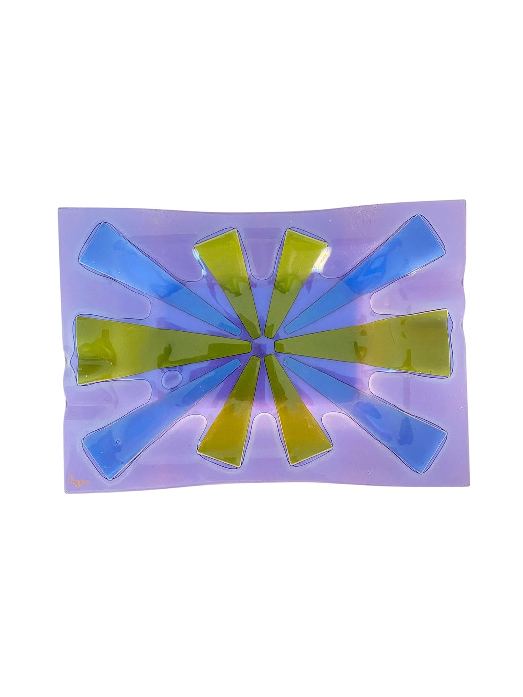 Beautiful Brilliant Purple Blue Infused Higgins Ashtray