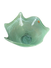 Load image into Gallery viewer, Abstract Modernist Green Creamsicle Glass Bowl

