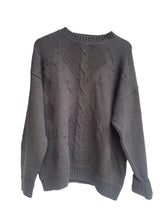Load image into Gallery viewer, Ted Lapidus in Black Cable Knit Sweater
