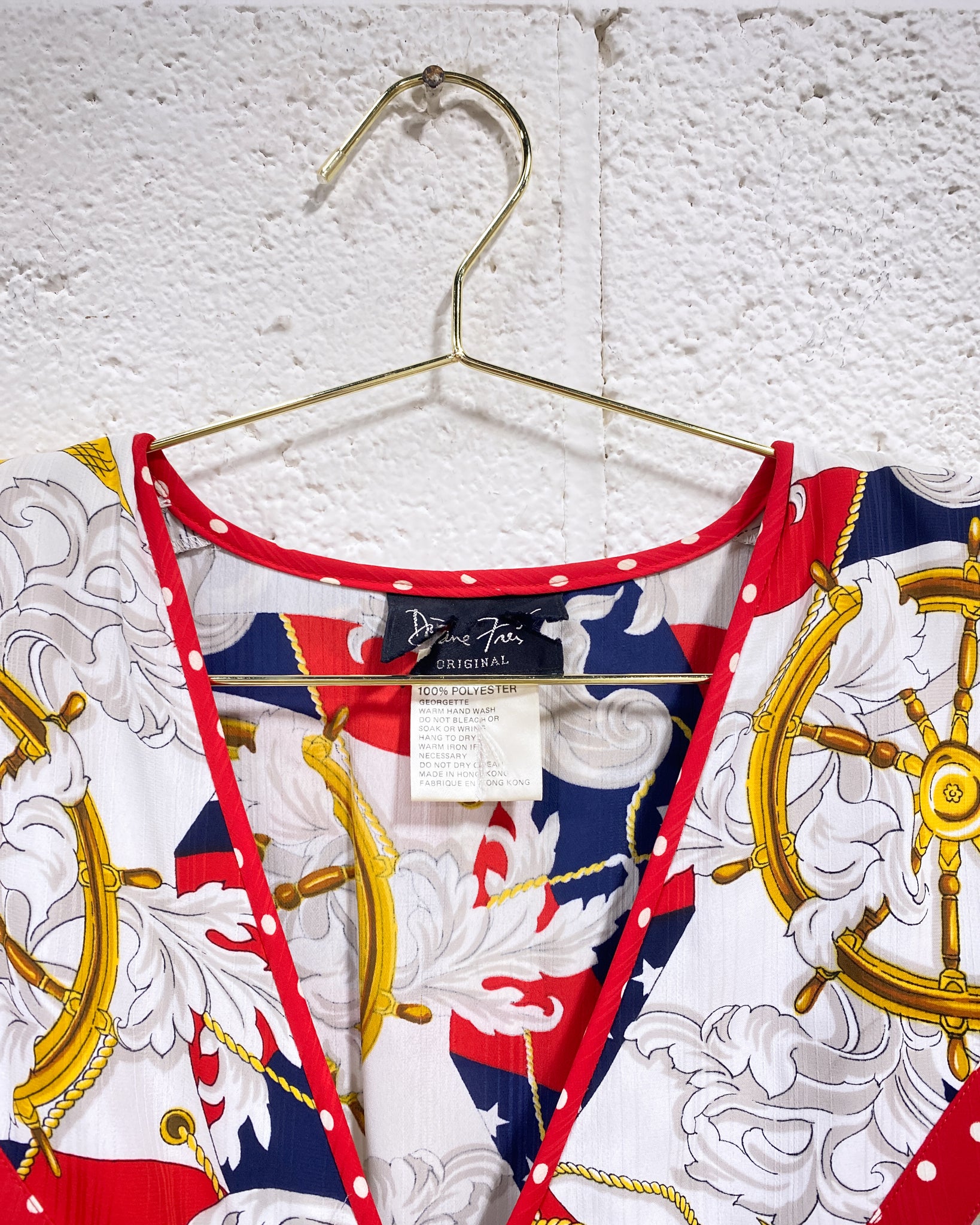 Vintage 1980's Diane Freis Nautical Dress Sunbeam Vintage Vintage 1980's Diane Freis Nautical Dress Sunbeam Vintage