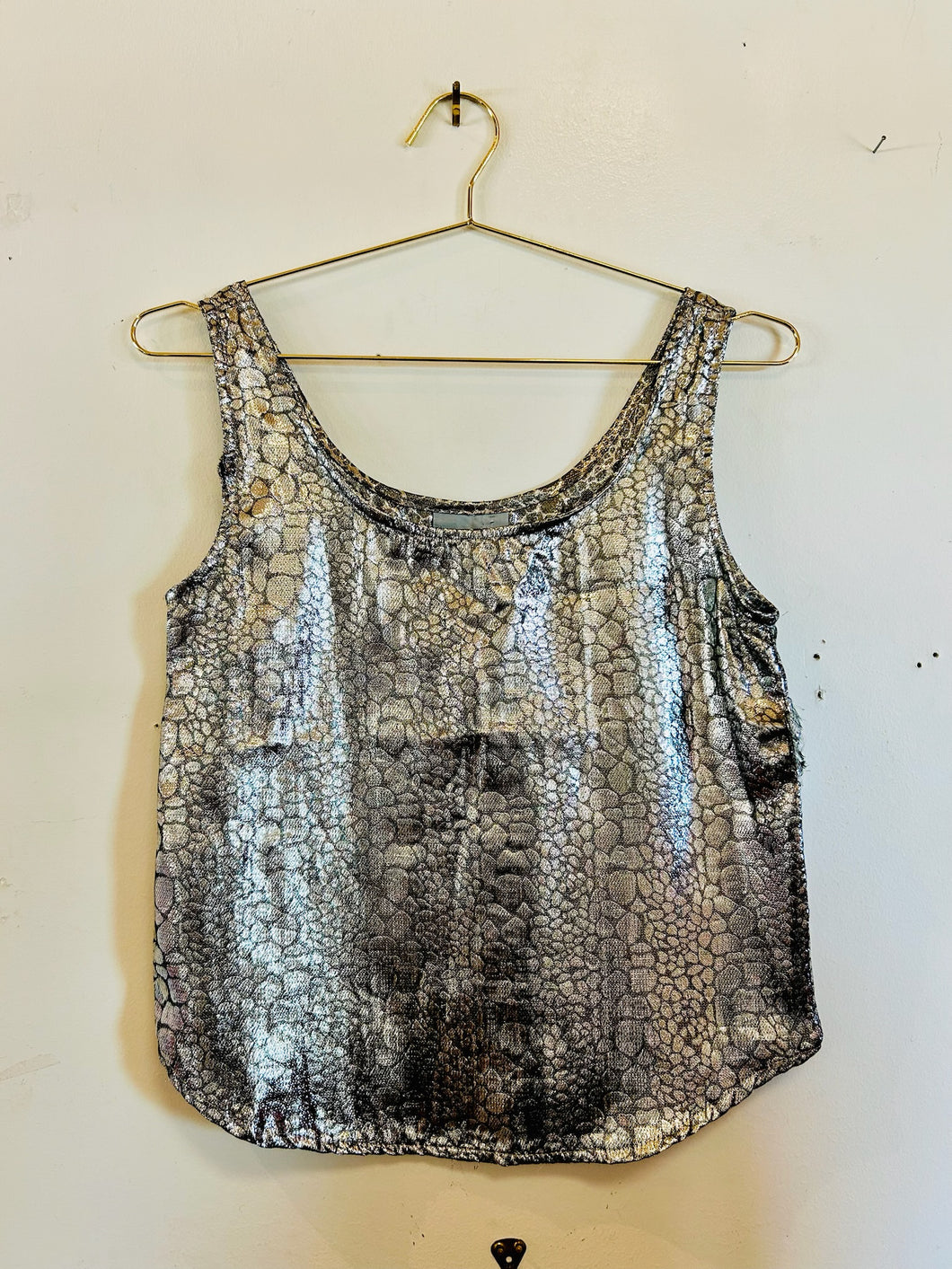 Rumours Metallic Silver Top