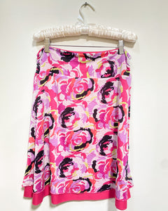 Vintage Reversible Pink Floral Skirt (L)
