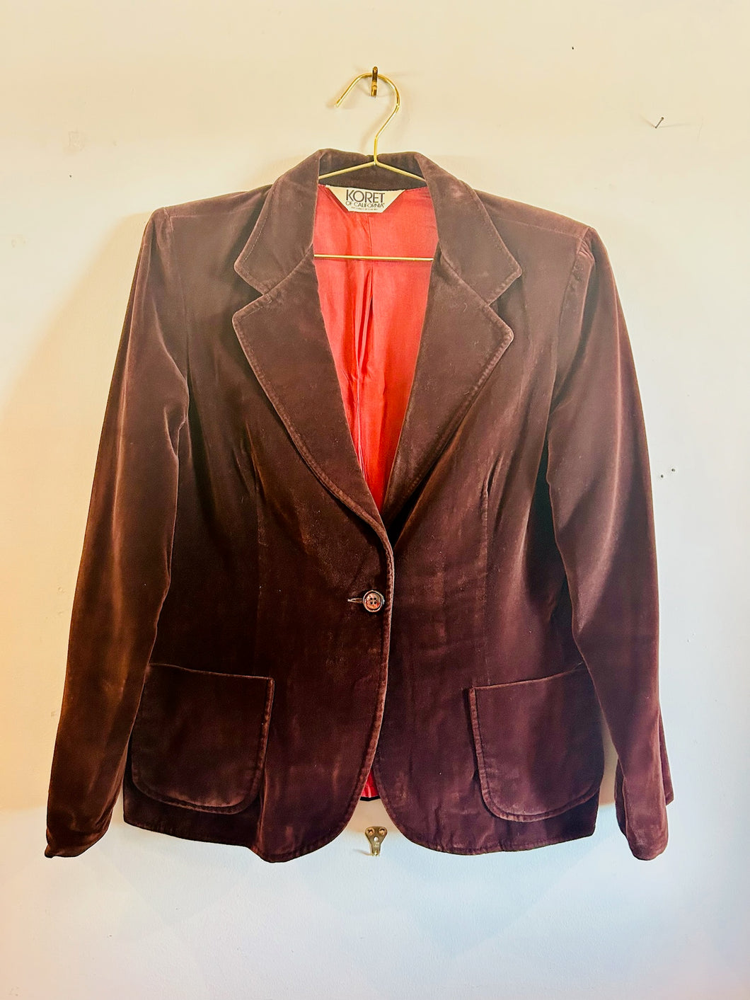 Koret of California Velvet Blazer