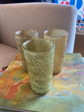 Load image into Gallery viewer, Set of Three spaghetti Highball glasses

