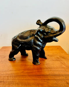 Antique Cast Iron Elephant Figurine