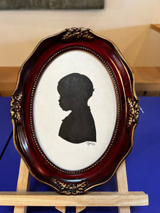 Vintage silhouette of Child signed