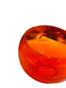 Red Orange Glass Sphere Catchall
