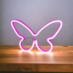 Purple  butterfly neon LED