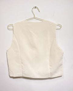 Cream Button Up Vest (M)