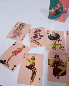 Vintage Girls Playing Cards