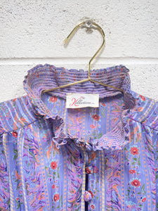 Vintage Sheer Lavender Floral Dress