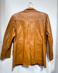 Vintage Caramel Leather Jacket (42)