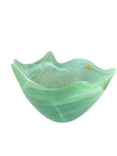 Load image into Gallery viewer, Abstract Modernist Green Creamsicle Glass Bowl
