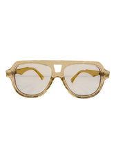 Load image into Gallery viewer, Transparent with Yellow Stem Glasses

