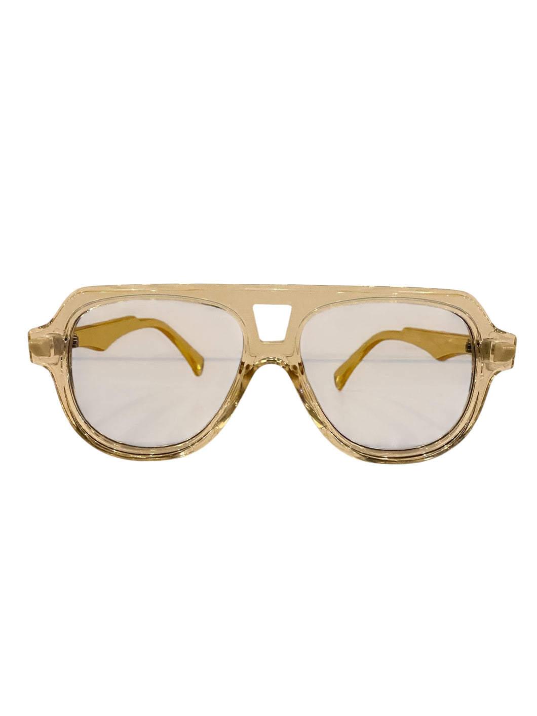 Transparent with Yellow Stem Glasses