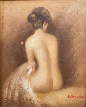 Load image into Gallery viewer, Vintage Oil Painting of a Woman’s Back
