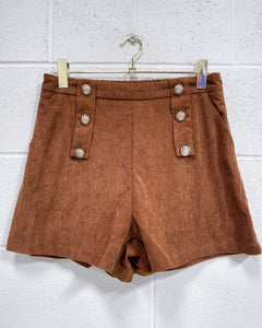 Brown Thin Corduroy Shorts (L)