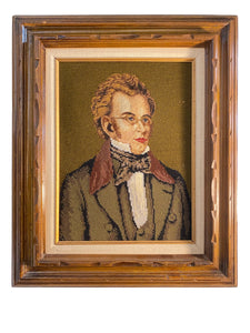 Portrait of Franz Schuburt Composer Embroidery