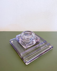 Antique 2-Piece Glass Inkwell