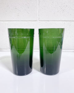 Pair of Green Glass Tumblers