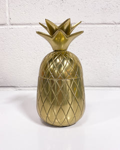 Gold Pineapple Container with Lid