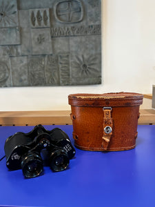 Vintage binoculars in Leather Case
