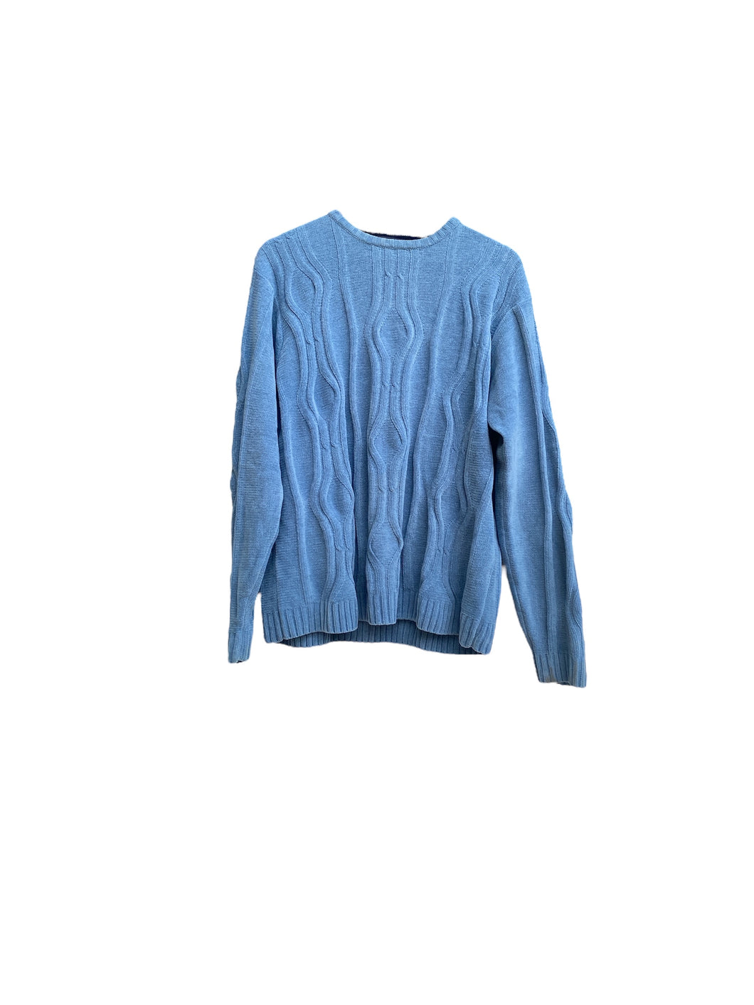 Light Blue Cable Knit Pattern Nautica Sweater