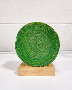 Green Woven Flower Napkin Holder