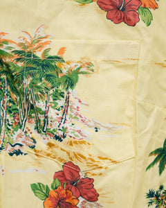 Vintage Yellow Hawaiian Shirt XL